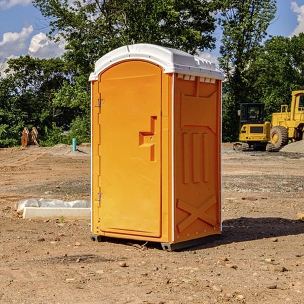 how often are the porta potties cleaned and serviced during a rental period in Lake City Kansas